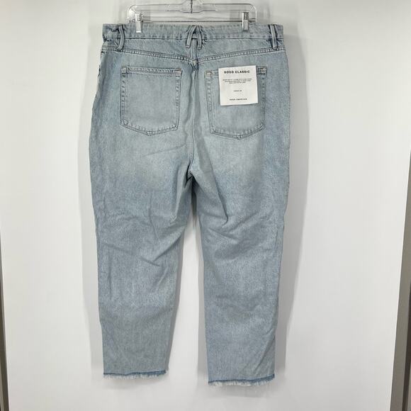 Good American Good Classic High Rise Jeans Light Wash BLUE539 NWT - Picture 6 of 8